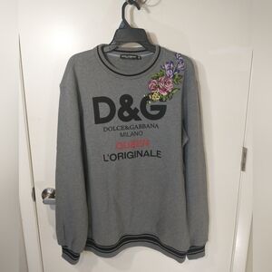Dolce & Gabbana Women's Logo Queen L'originale Floral Embroidery Sweater